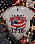 America Est. 1776 Gray Short Sleeve T-Shirt