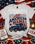 All American Mama Gray Short Sleeve T-Shirt