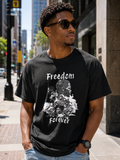 Black Crewneck Freedom Forever T -Shirt
