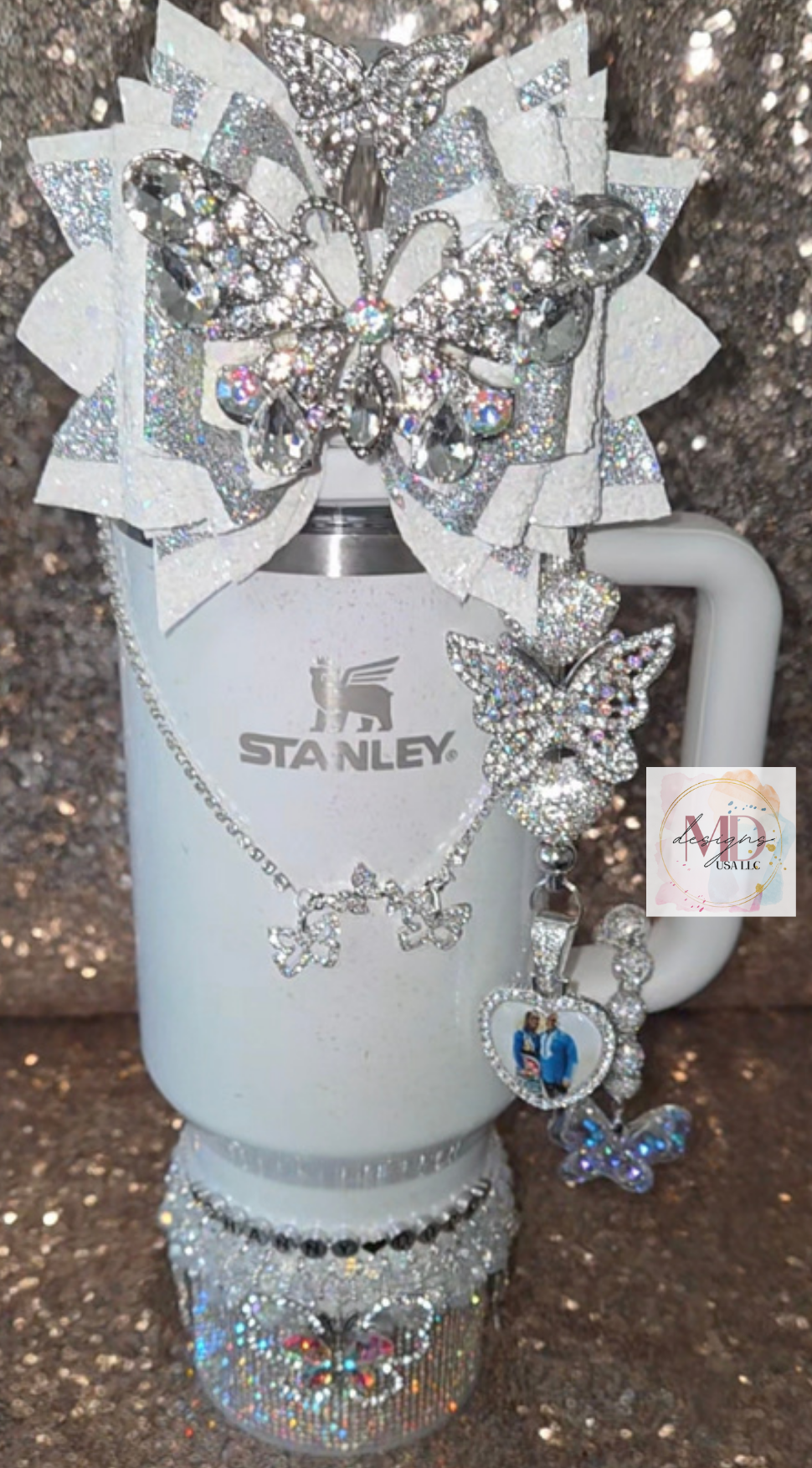 Iridescent Diamond Butterfly Accessory Set