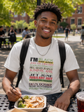 White Crewneck I'm Black T -Shirt