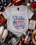 Shake Your Sparkler Gray Short Sleeve T-Shirt