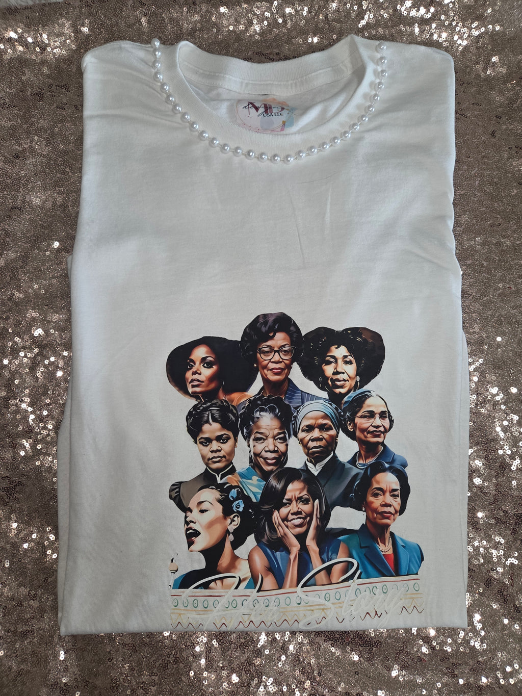 White Pearl Crewneck Her Story T -Shirt