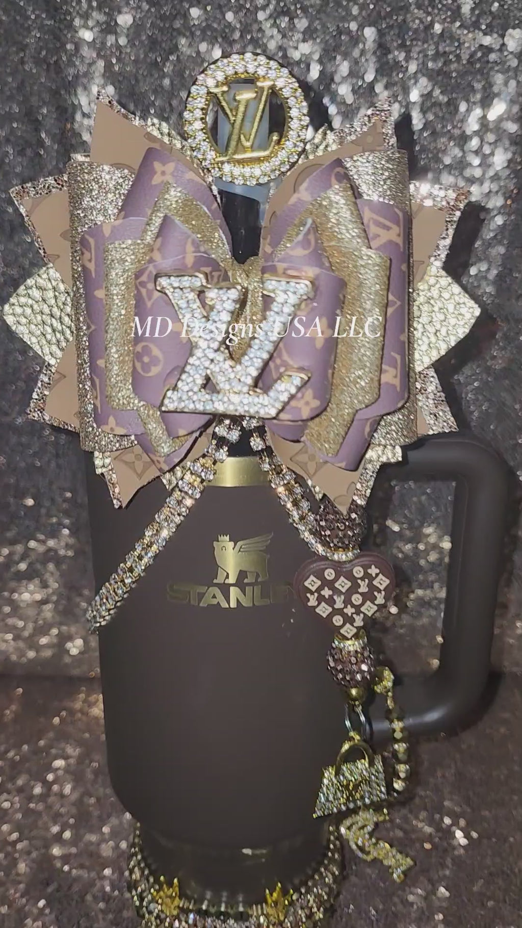 Chocolate Gold Heart El Vee Accessory Set