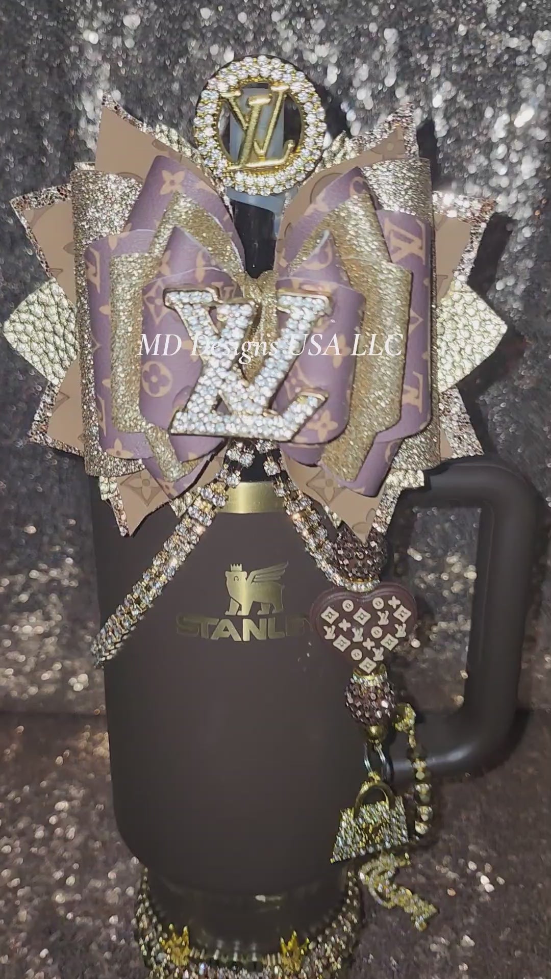 Chocolate Gold Heart El Vee Accessory Set