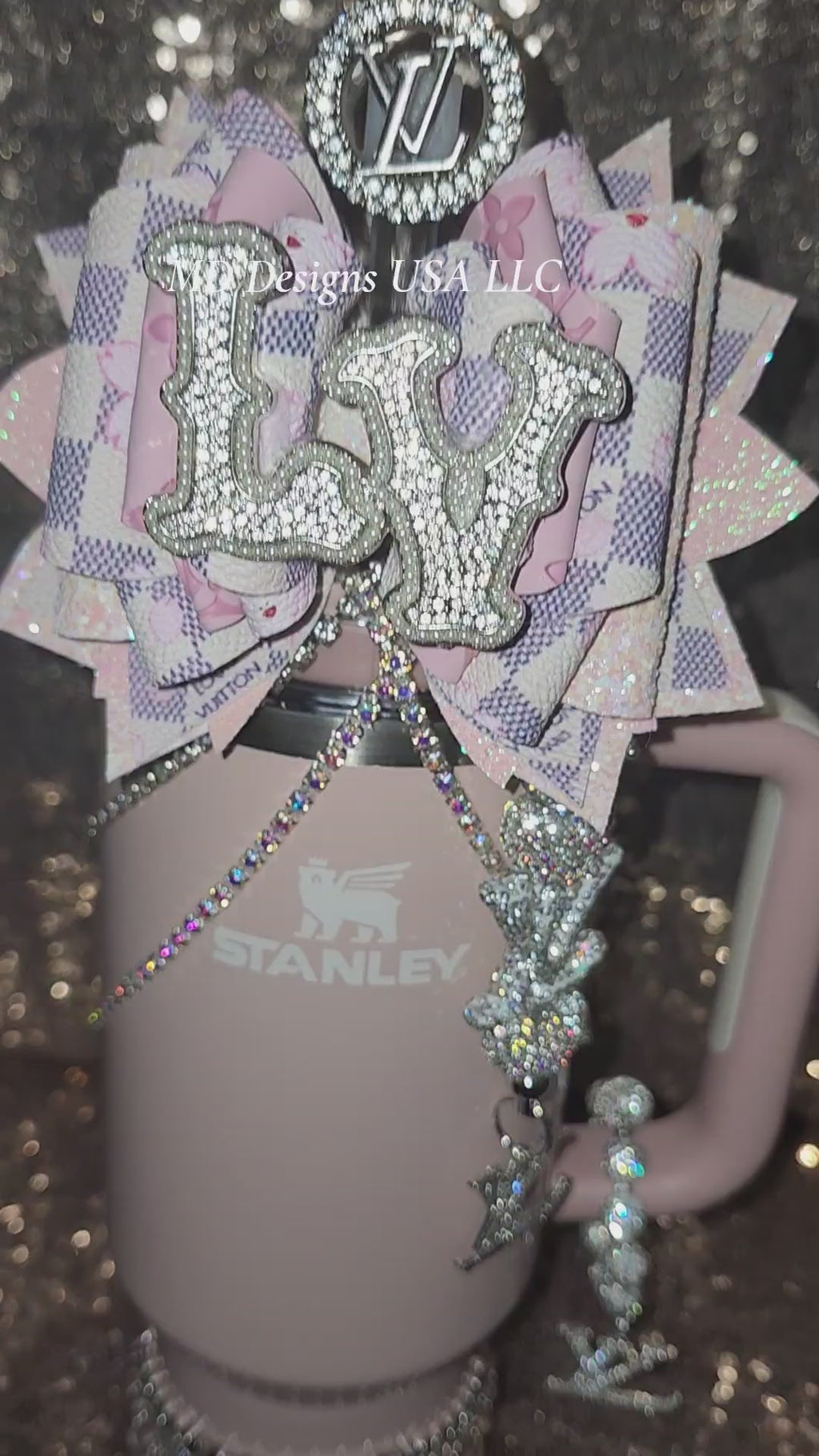Pink Checkered Diamond El Vee Accessory Set