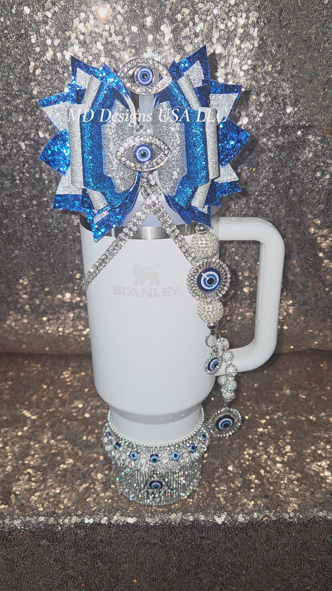 Silver Evil Eye Accessory Set