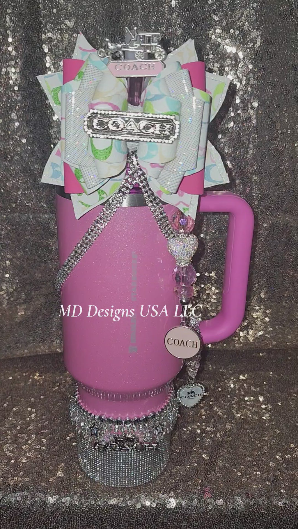 Pink and Silver Coach Carriage Accessory Set